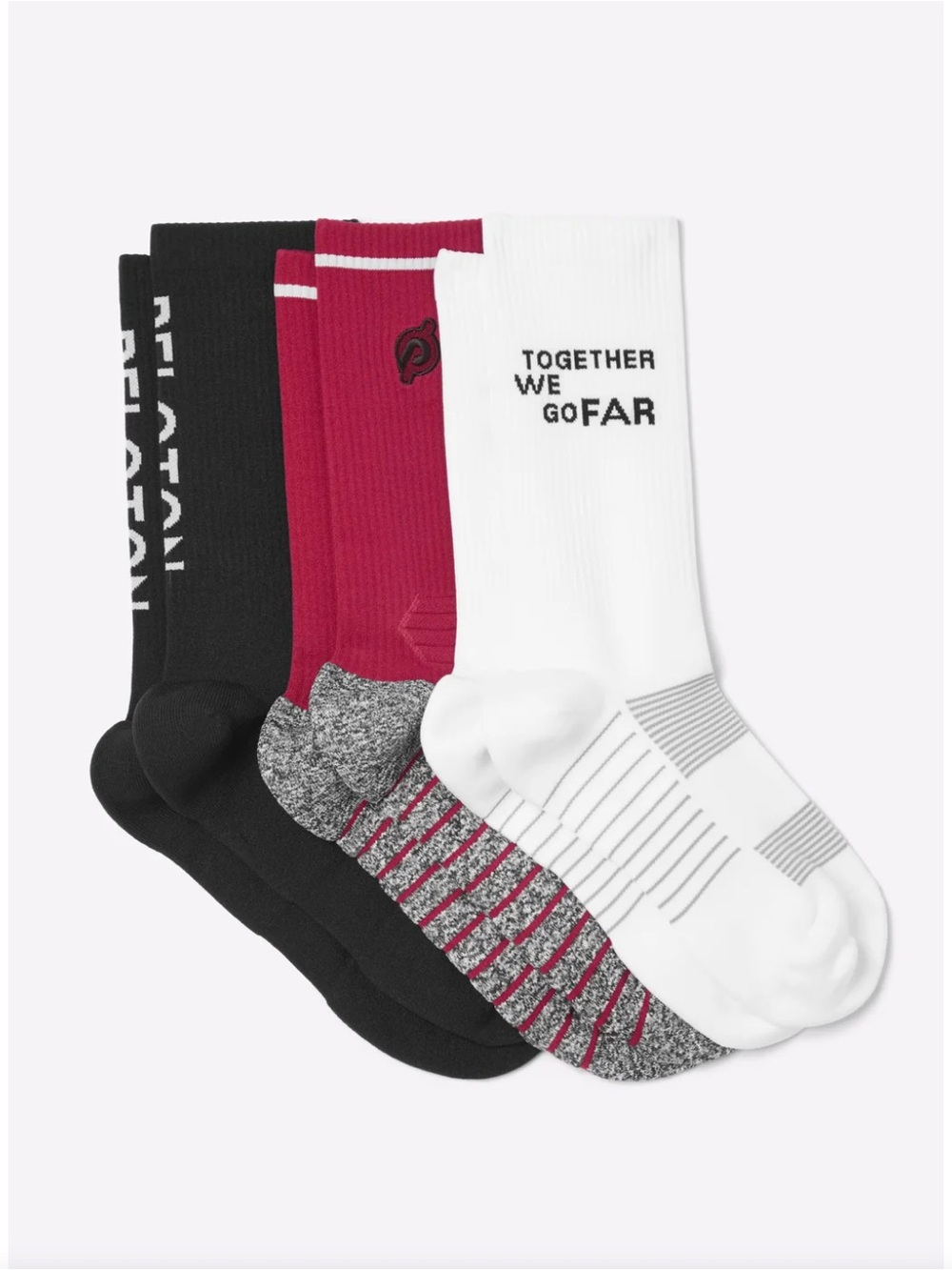 BNWT Peloton UNISEX Crew Performance Sock Pack Medium Bike Yoga Strength